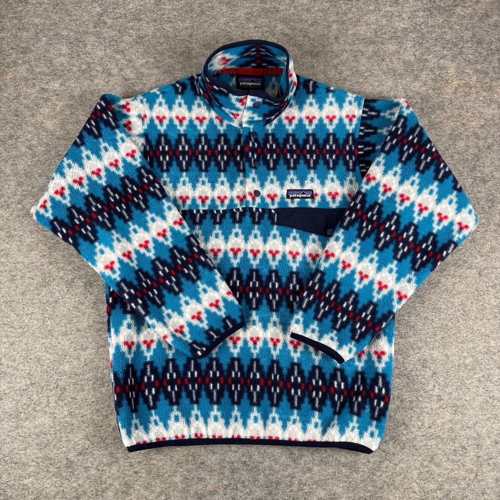 Patagonia Heavyweight Synchilla Snap-T Fleece Pullover Forest Carpet Mens XS